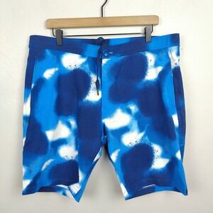Good Man Brand Flex Bro Jersey‎ Short Mens XL Blue White Cloud Print Lounge NWT